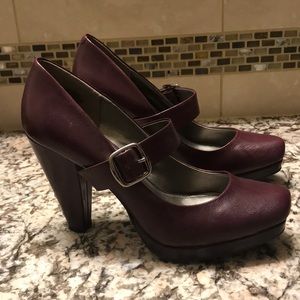 Plum 4 inch high heels